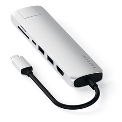 Satechi Slim USB-C Multiport Adapter with Ethernet (Silver)