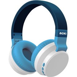 Moki Colourwave Wireless Over-Ear Headphones (Ocean Blue)