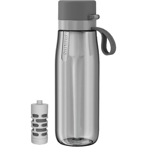Philips GoZero 680ml Daily Straw Water Bottle (Tritan Grey)