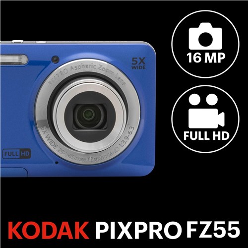Kodak Pixpro FZ55 Digital Compact Camera (Blue)